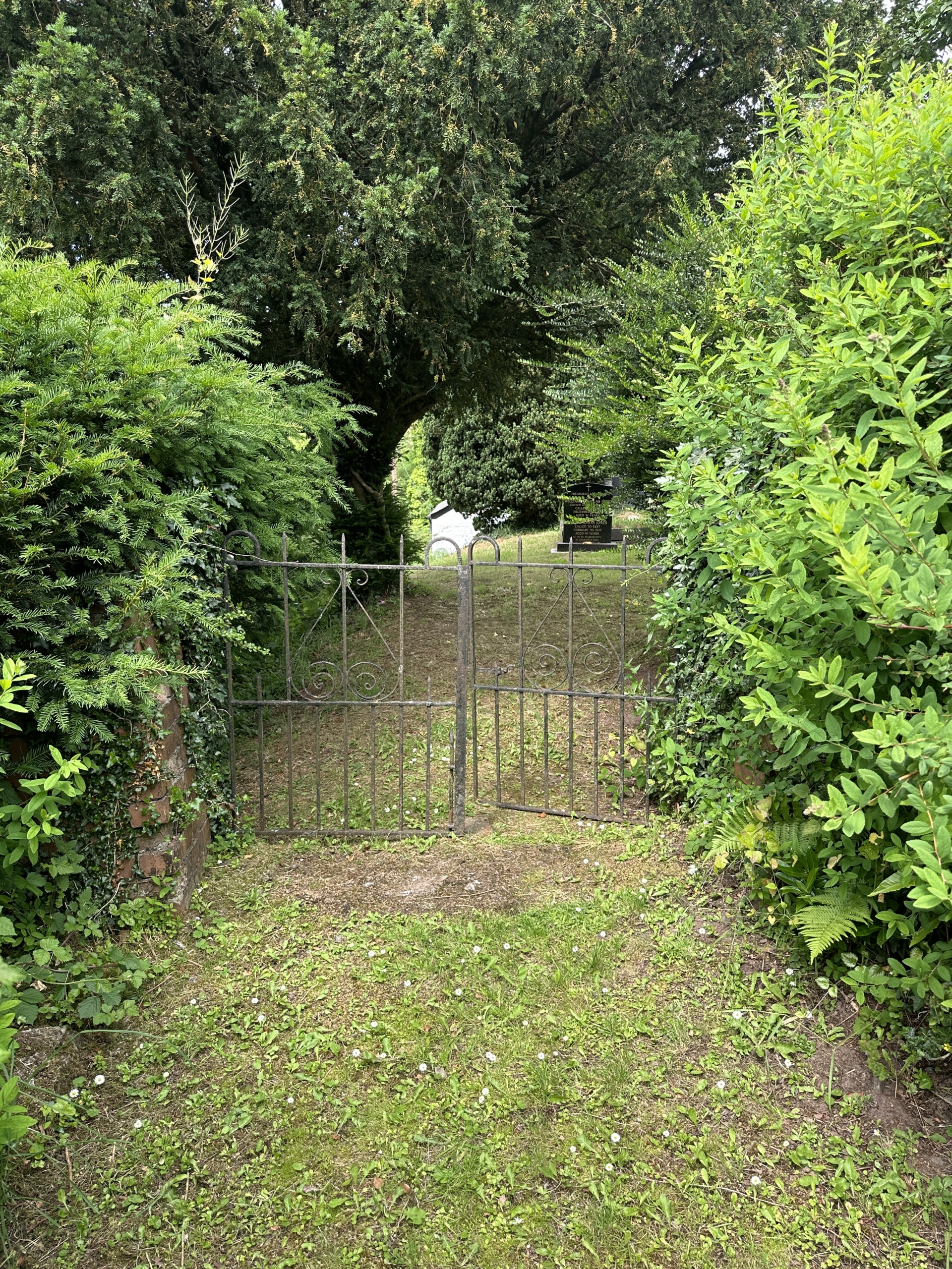 External gates of Soar Baptist Chapel in Llanfihangel