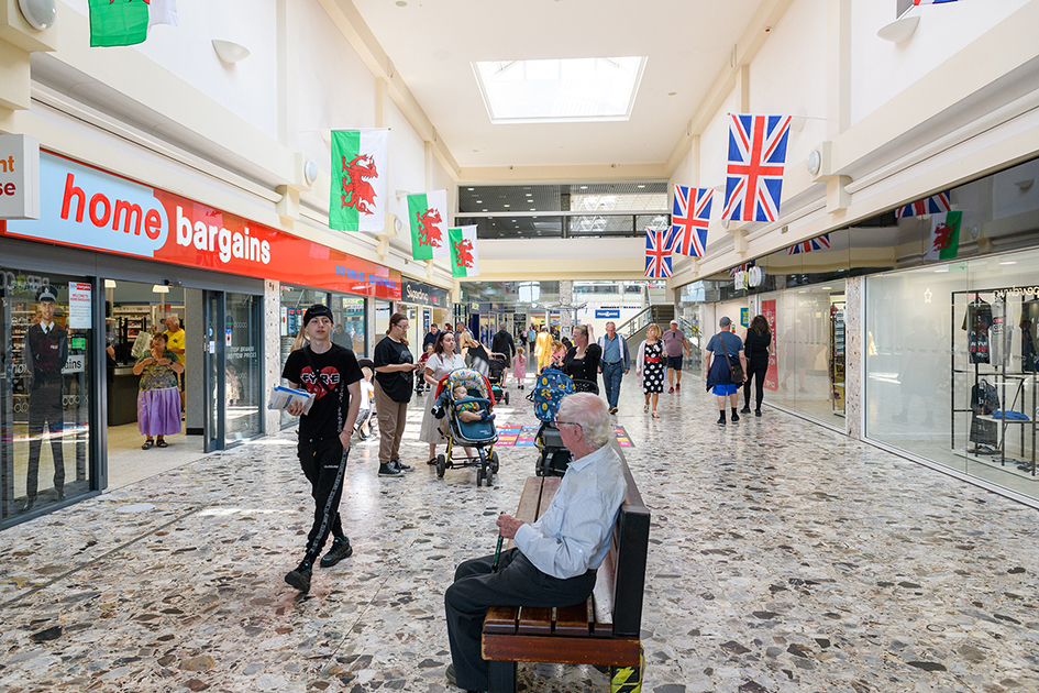 Internal view of Aberafan Shopping Centre