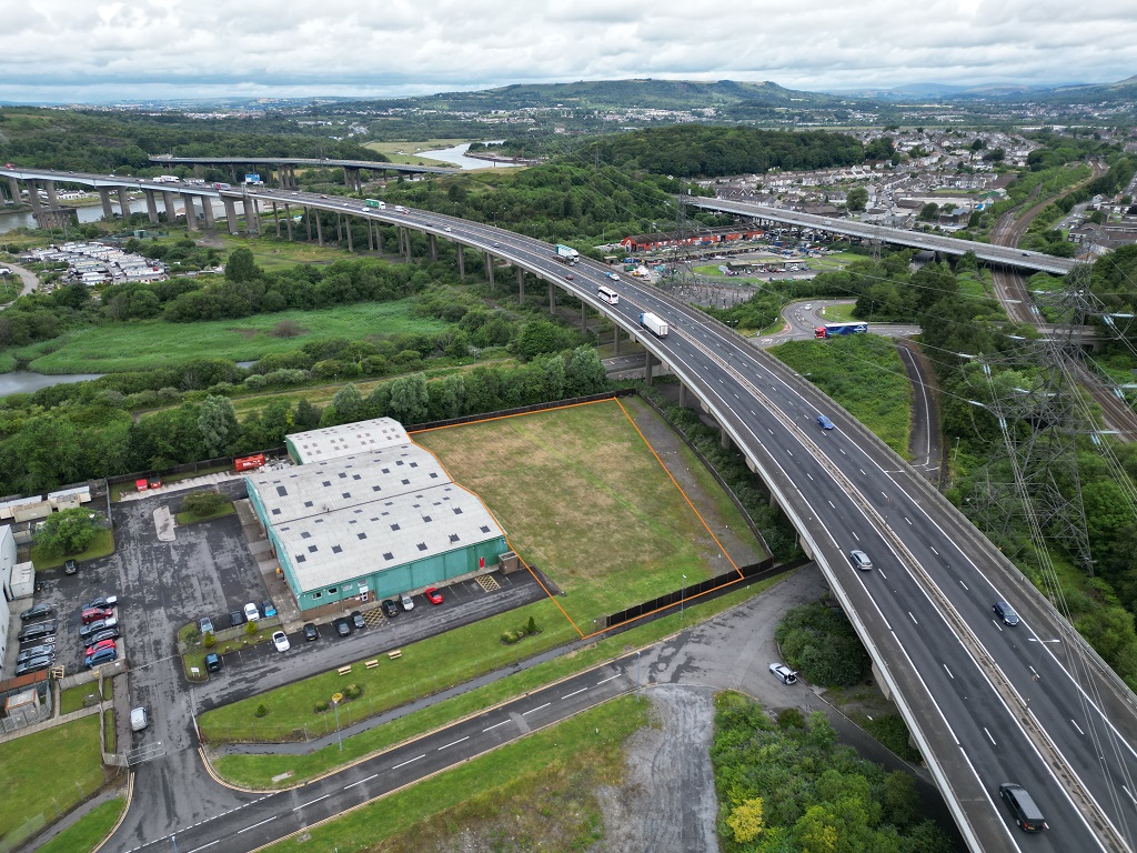 External view of land to the rear of chosen park in Baglan Neath