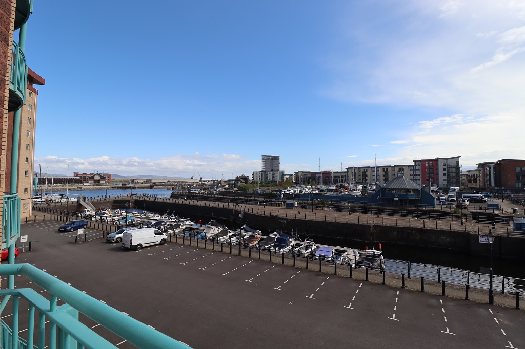 View of surrounding area from the office balcony
