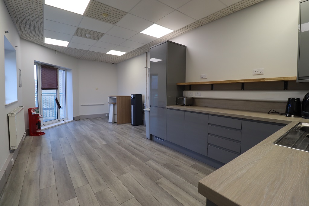 internal view of office kitchen area