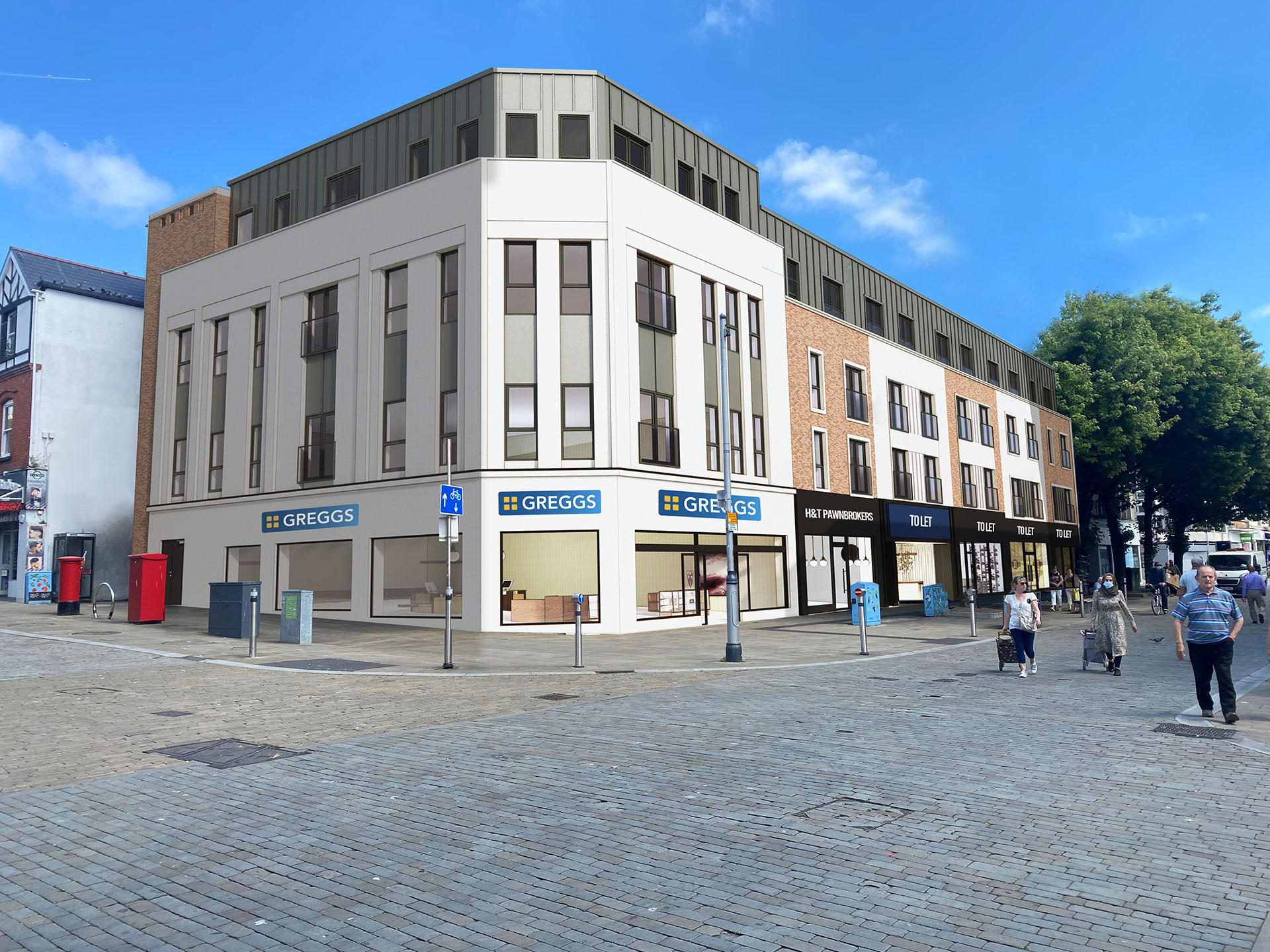 Concept image of the corner of 254-260 oxford street